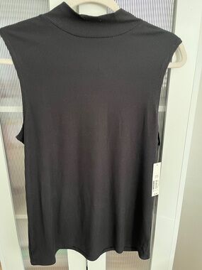 No Boundaries Black Sleeveless Ribbed Mock Neck Top